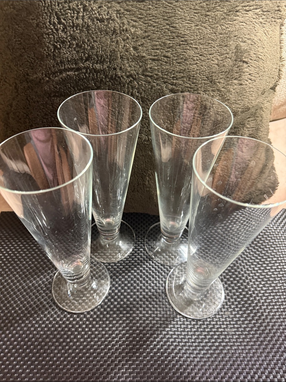 Clear Glass Champagne Flute Set - 4 Pack